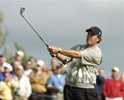 22 September 2006; Phil Mickelson, Team USA 2006, watches his second shot on the 5th fairway during Friday morning's four-ball matches. 36th Ryder Cup Matches, K Club, Straffan, Co. Kildare, Ireland. Picture credit: Matt Browne / SPORTSFILE