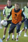 4 October 2006; Damien Duff, Republic of Ireland, in action against his team-mate Aiden McGeady during squad training. Malahide FC, Malahide, Dublin. Picture credit: David Maher / SPORTSFILE