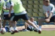 6 October 2006; Kevin Doyle relaxes during Republic of Ireland squad training. Tsirion Stadium, Limassol, Cyprus. Picture credit: David Maher / SPORTSFILE