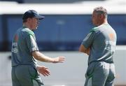 6 October 2006; Manager Steve Staunton in conversation with with senior team coach Kevin MacDonald, right, during Republic of Ireland squad training. Tsirion Stadium, Limassol, Cyprus. Picture credit: David Maher / SPORTSFILE