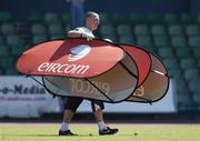 6 October 2006; Paddy Kenny, carries two advertising canopies, during Republic of Ireland squad training. Tsirion Stadium, Limassol, Cyprus. Picture credit: Brian Lawless / SPORTSFILE