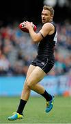 9 August 2014; Carlton's Ciaran Sheehan during his AFL debut against Gold Coast Suns. 2014 Toyota AFL Premiership, Round 20, Carlton Blues v Gold Coast Suns, Etihad Stadium, Melbourne, Australia. Picture credit: Greg Ford / SPORTSFILE