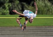 9 August 2014; Ryan Carty Walsh, Ireland Development Team, clears the bar with a jump of 1.86 for second place in the Under16 Boys High Jump. 2014 Celtic Games, Morton Stadium, Santry, Co. Dublin. Picture credit: Cody Glenn / SPORTSFILE