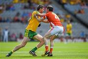 9 August 2014; Christy Toye, Donegal, in action against Andy Mallon, Armagh. GAA Football All-Ireland Senior Championship, Quarter-Final, Donegal v Armagh, Croke Park, Dublin. Picture credit: Ray McManus / SPORTSFILE