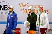 9 August 2014; Ireland's Laurence McGivern, centre, from Rostrevor, Co. Down, ahead of the Men's 100m Backstroke S9 Final. 2014 IPC Swimming European Championships, Eindhoven, Netherlands. Picture credit: Jeroen Putmans / SPORTSFILE