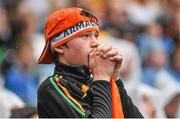 9 August 2014; An Armagh supporter in the final minutes of the game. GAA Football All-Ireland Senior Championship, Quarter-Final, Dublin v Monaghan, Croke Park, Dublin. Picture credit: Ramsey Cardy / SPORTSFILE