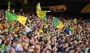 9 August 2014; Donegal supporters, in the Cusack Stand, celebrate a score. GAA Football All-Ireland Senior Championship, Quarter-Final, Donegal v Armagh, Croke Park, Dublin. Picture credit: Ray McManus / SPORTSFILE