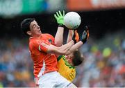 9 August 2014; Rory Grugan, Armagh, in action against Anthony Thompson, Donegal. GAA Football All-Ireland Senior Championship, Quarter-Final, Donegal v Armagh, Croke Park, Dublin. Picture credit: Ray McManus / SPORTSFILE