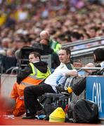 9 August 2014; Donegal team doctor Kevin Moran watches on during the game. GAA Football All-Ireland Senior Championship, Quarter-Final, Donegal v Armagh, Croke Park, Dublin. Picture credit: Stephen McCarthy / SPORTSFILE