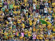 9 August 2014; Donegal supporters celebrate their side's goal. GAA Football All-Ireland Senior Championship, Quarter-Final, Donegal v Armagh, Croke Park, Dublin. Picture credit: Dáire Brennan / SPORTSFILE
