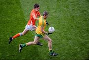 9 August 2014; Christy Toye, Donegal, in action against Jamie Clarke, Armagh. GAA Football All-Ireland Senior Championship, Quarter-Final, Donegal v Armagh, Croke Park, Dublin. Picture credit: Dáire Brennan / SPORTSFILE