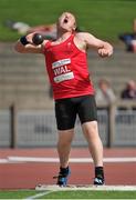 9 August 2014; Nathan Thomason, Wales, competing in the Boy's Under 18 shot putt event. 2014 Celtic Games, Morton Stadium, Santry, Co. Dublin. Picture credit: Cody Glenn / SPORTSFILE