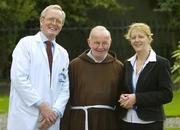 2 October 2006; Brother Kevin Crowley, OFM, with Dr. Peter O'Connor, Emergency Department and Linda Caulfield, Projects Manager for the Mater Hospital, at the annoucement of a Charity Ball which is being organised by the medical staff at the Mater Hospital, for the Capuchin Day Centre. The aim of the ball is to raise money for the Capuchin Day Centre, the centre provides hot meals, clothes and day care facilities for Dublin’s homeless and needy people. This year is the first time that the ball will take place and it will be held in the Crowne Plaza Hotel, Santry, on the 7th October. Picture credit: Damien Eagers / SPORTSFILE