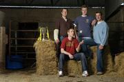 4 October 2006; Galway’s double success in 2006 was recognised at the official launch of the 2006/7 AIB Club Championships. Photographed at the Canning’s family farm in Portumna, Galway, were the Canning brothers, Ollie, front with, from left, Ivan, Joe and David. Picture credit: Brendan Moran / SPORTSFILE