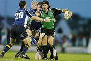 29 September 2006; Gavin Williams, Connacht, is tackled by Guy Easterby, 20, and Ronan McCormack, Leinster. Magners Celtic League 2006 - 2007, Connacht v Leinster, Sportsground, Galway. Picture credit: Brendan Moran / SPORTSFILE