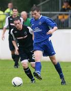 30 September 2006; Stephen Lowry, Limavady United, in action against Jamie Mulgrew, Linfield. Carnegie Premier League, Limavady United v Linfield, Showgrounds, Limavady, Co Derry. Picture credit: Oliver McVeigh / SPORTSFILE