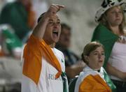7 October 2006; A Republic of Ireland supporter show his anger during the closing stages of the game. Euro 2008 Championship Qualifier, Cyprus v Republic of Ireland, GSP Stadium, Nicosia, Cyprus. Picture credit: David Maher / SPORTSFILE