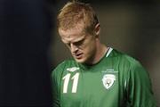 7 October 2006; A dejected Damien Duff, Republic of Ireland, after the match. Euro 2008 Championship Qualifier, Cyprus v Republic of Ireland, GSP Stadium, Nicosia, Cyprus. Picture credit: Brian Lawless / SPORTSFILE
