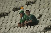 7 October 2006; Dejected Republic of Ireland fans after the match. Euro 2008 Championship Qualifier, Cyprus v Republic of Ireland, GSP Stadium, Nicosia, Cyprus. Picture credit: Brian Lawless / SPORTSFILE