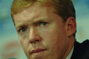 7 October 2006; Republic of Ireland manager Steve Staunton during a press conference after the game. Euro 2008 Championship Qualifier, Cyprus v Republic of Ireland, GSP Stadium, Nicosia, Cyprus. Picture credit: David Maher / SPORTSFILE