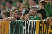 7 October 2006; Republic of Ireland supporters watch the closing stages of the game. Euro 2008 Championship Qualifier, Cyprus v Republic of Ireland, GSP Stadium, Nicosia, Cyprus. Picture credit: David Maher / SPORTSFILE