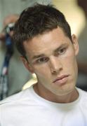 8 October 2006; Steve Finnan during a Republic of Ireland press conference. St. Raphael Hotel, Limassol, Cyprus. Picture credit: Brian Lawless / SPORTSFILE