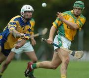 8 October 2006; Niall Hayes, Portumna, left, tries to block a pass by Fergal Healy, Craughwell. Galway Senior Hurling Championship Semi-Final, Craughwell v Portumna, Athenry, Galway. Picture credit: Ray Ryan / SPORTSFILE