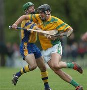 8 October 2006; Hugh Whiriskey, Craughwell, is tackled by Leo Smith, Portumna. Galway Senior Hurling Championship Semi-Final, Craughwell v Portumna, Athenry, Galway. Picture credit: Ray Ryan / SPORTSFILE