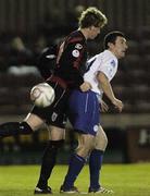 10 October 2006; Jason Byrne, Shelbourne, in action against Stephen Paisley, Longford Town. eircom League Premier Division, Longford Town v Shelbourne, Flancare Park, Longford. Picture credit: Brian Lawless / SPORTSFILE