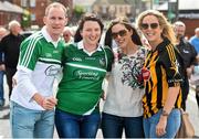 10 August 2014; Supporters, from left, Ciaran Tobin, from Ballylanders, Co. Limerick, Niamh Carmody, from Herbertstown, Co. Limerick, Francis Lenihan, from Anglesboro, Co. Limerick and Lisa Dunne, from Lisdowney, Co. Kilkenny before the game. GAA Hurling All-Ireland Senior Championship, Semi-Final, Kilkenny v Limerick, Croke Park, Dublin. Picture credit: Ramsey Cardy / SPORTSFILE