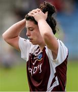 9 August 2014; A dejected Maud Annie Foley, Westmeath after the final whistle. TG4 All-Ireland Ladies Football Senior Championship, Round 2 Qualifier, Mayo v Westmeath, Pearse Park, Longford. Picture credit: Oliver McVeigh / SPORTSFILE