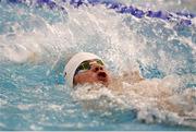 10 August 2014; Ireland's James Scully, from Ratoath, Co. Meath, competing in the Men's 50m Backstroke Final. 2014 IPC Swimming European Championships, Eindhoven, Netherlands. Picture credit: Jeroen Putmans / SPORTSFILE
