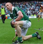 10 August 2014; A dejected Paul Browne, Limerick, at the end of the game. GAA Hurling All-Ireland Senior Championship, Semi-Final, Kilkenny v Limerick, Croke Park, Dublin. Picture credit: David Maher / SPORTSFILE