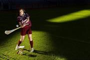 9 October 2006; Galway Minor A Camogie captain Catriona Cormican practices her skills beside the Sighle Nic Anultaigh cup at a photocall ahead of the Minor A Camogie All-Ireland Final on Sunday 15th of October, Nenagh, Co. Tipperary, at 2.30pm against Kilkenny. Croke Park, Dublin. Picture credit: Pat Murphy / SPORTSFILE