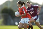 9 September 2006; Caroline O'Hanlon, Armagh, in action against Annette Clarke, Galway. TG4 Ladies All-Ireland Senior Football Championship Semi-Final, Galway v Armagh, Dr Hyde Park, Co. Roscommon. Picture credit: Damien Eagers / SPORTSFILE