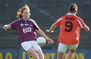 9 September 2006; Niamh Duggan, Galway, in action against Caroline O'Hanlon, Armagh. TG4 Ladies All-Ireland Senior Football Championship Semi-Final, Galway v Armagh, Dr Hyde Park, Co. Roscommon. Picture credit: Damien Eagers / SPORTSFILE
