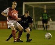 13 October 2006; Paul Keegan, St Patrick's Athletic, in action against Conor Powell, Bohemians. eircom League Premier Division, Bohemians v St Patrick's Athletic, Dalymount Park, Dublin. Picture credit: David Maher / SPORTSFILE