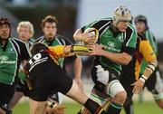 13 October 2006; Andrew Farley, Connacht, is tackled by Ceri Sweeney, Newport Gwent Dragons. Magners League, Connacht v Newport Gwent Dragons, Sportsground, Galway. Picture credit: Ray Ryan / SPORTSFILE