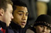 13 October 2006; Lifeimi Mafi, Munster's new centre, watches the game against Edinburgh Gunners. Magners League, Munster v Edinburgh Gunners, Thomond Park, Limerick. Picture credit: Matt Browne / SPORTSFILE