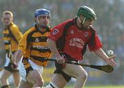 15 October 2006; Laurence Prendergast, Oulart-the-Ballagh, in action against Richard Flynn, Rathnure. Wexford Senior Hurling Championship Final, Oulart-the-Ballagh v Rathnure, Wexford Park, Co. Wexford. Picture credit: Pat Murphy / SPORTSFILE