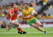 9 August 2014; Michael Murphy, Donegal, in action against Jamie Clarke, Armagh. GAA Football All-Ireland Senior Championship, Quarter-Final, Donegal v Armagh, Croke Park, Dublin. Picture credit: Stephen McCarthy / SPORTSFILE