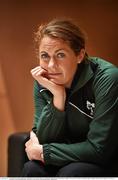 12 August 2014; Ireland captain Fiona Coghlan poses for a portrait after a press conference ahead of her side's IRB Women's Rugby World Cup 2014 semi-final on Wednesday against England. Ireland Women's Rugby Press Conference, Marcoussis Centre National de Rugby, Marcoussis, France. Picture credit: Brendan Moran / SPORTSFILE