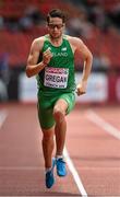 12 August 2014; Ireland's Brian Gregan on his way to finishing third, in a time of 46.33, during his heat of the men's 400m event. Also pictured are . European Athletics Championships 2014 - Day 1. Letzigrund Stadium, Zurich, Switzerland. Picture credit: Stephen McCarthy / SPORTSFILE
