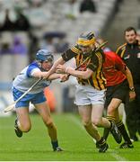 10 August 2014; John Walsh, Kilkenny, in action against Conor Prunty, Waterford. Electric Ireland GAA Hurling All-Ireland Minor Championship, Semi-Final, Kilkenny v Waterford, Croke Park, Dublin. Picture credit: Ramsey Cardy / SPORTSFILE