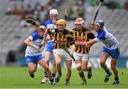 10 August 2014; Sean Morrissey, left, and Eoin Kenny, Kilkenny, in action against Darragh Lyons, left, and Conor Prunty, Waterford. Electric Ireland GAA Hurling All-Ireland Minor Championship, Semi-Final, Kilkenny v Waterford, Croke Park, Dublin. Photo by Sportsfile