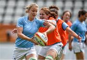 12 August 2014; Ireland's Claire Molloy is tackled by Fiona Coghlan during their Captain's Run ahead of Wednesday's Women's Rugby World Cup semi-final against England. Ireland Captain's Run, Stade Jean Bouin, Paris, France. Picture credit: Brendan Moran / SPORTSFILE