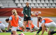 12 August 2014; Ireland strength & conditioning coach Marian Earls during the squad's Captain's Run ahead of Wednesday's Women's Rugby World Cup semi-final against England. Ireland Captain's Run, Stade Jean Bouin, Paris, France. Picture credit: Brendan Moran / SPORTSFILE