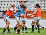12 August 2014; Ireland's Nora Stapleton is tackled by Heather O'Brien during their Captain's Run ahead of Wednesday's Women's Rugby World Cup semi-final against England. Ireland Captain's Run, Stade Jean Bouin, Paris, France. Picture credit: Brendan Moran / SPORTSFILE
