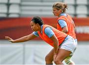 12 August 2014; Ireland's Sophie Spence in action during their Captain's Run ahead of Wednesday's Women's Rugby World Cup semi-final against England. Ireland Captain's Run, Stade Jean Bouin, Paris, France. Picture credit: Brendan Moran / SPORTSFILE