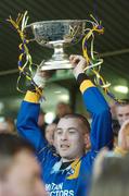 22 October 2006; Loughrea's captain Damien McClearn lifts the Tom Callanan cup. Galway Senior Hurling Championship Final, Portumna v Loughrea, Pearse Stadium, Galway. Picture credit: Ray Ryan / SPORTSFILE